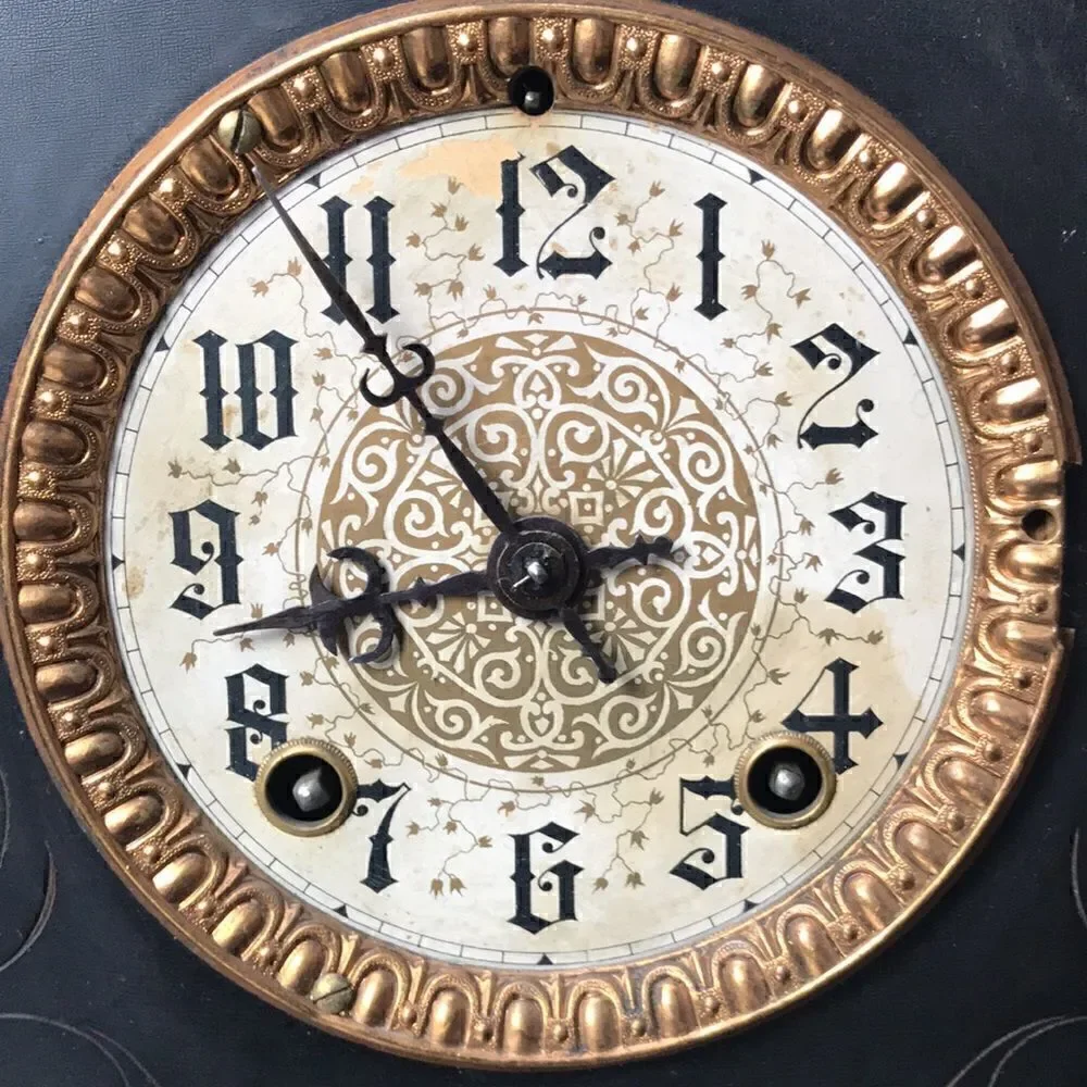 ANTIQUE MANTEL CLOCK-WM L GILBERT-MAJESTIC CLOCK-WINSTED,CONN.-PAT.1881
